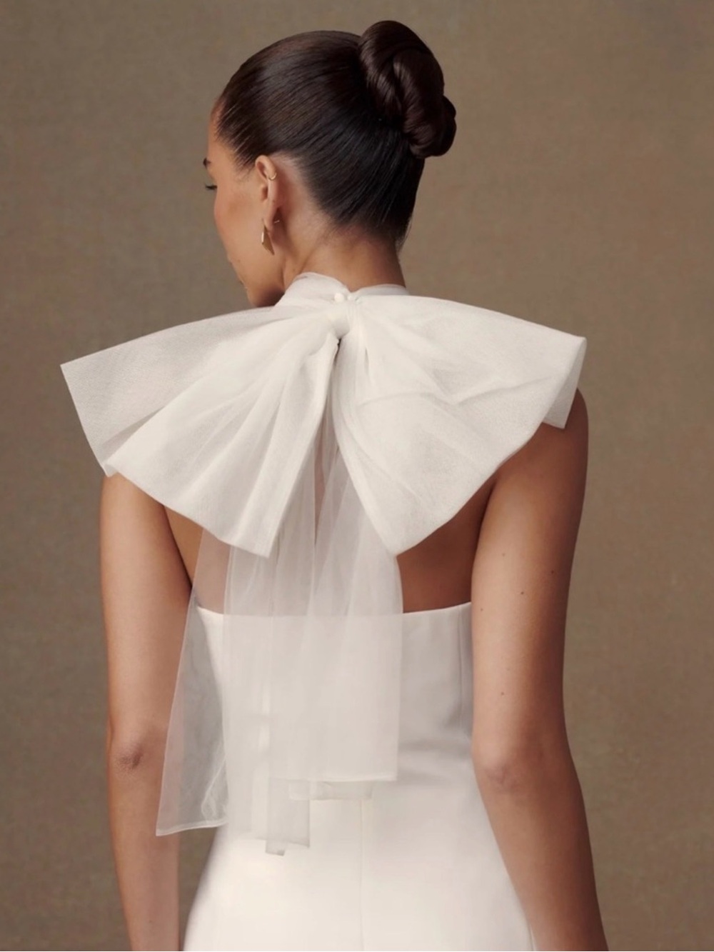 Meshki White Crisscross Halter Mini Dress - Picture 3 of 3